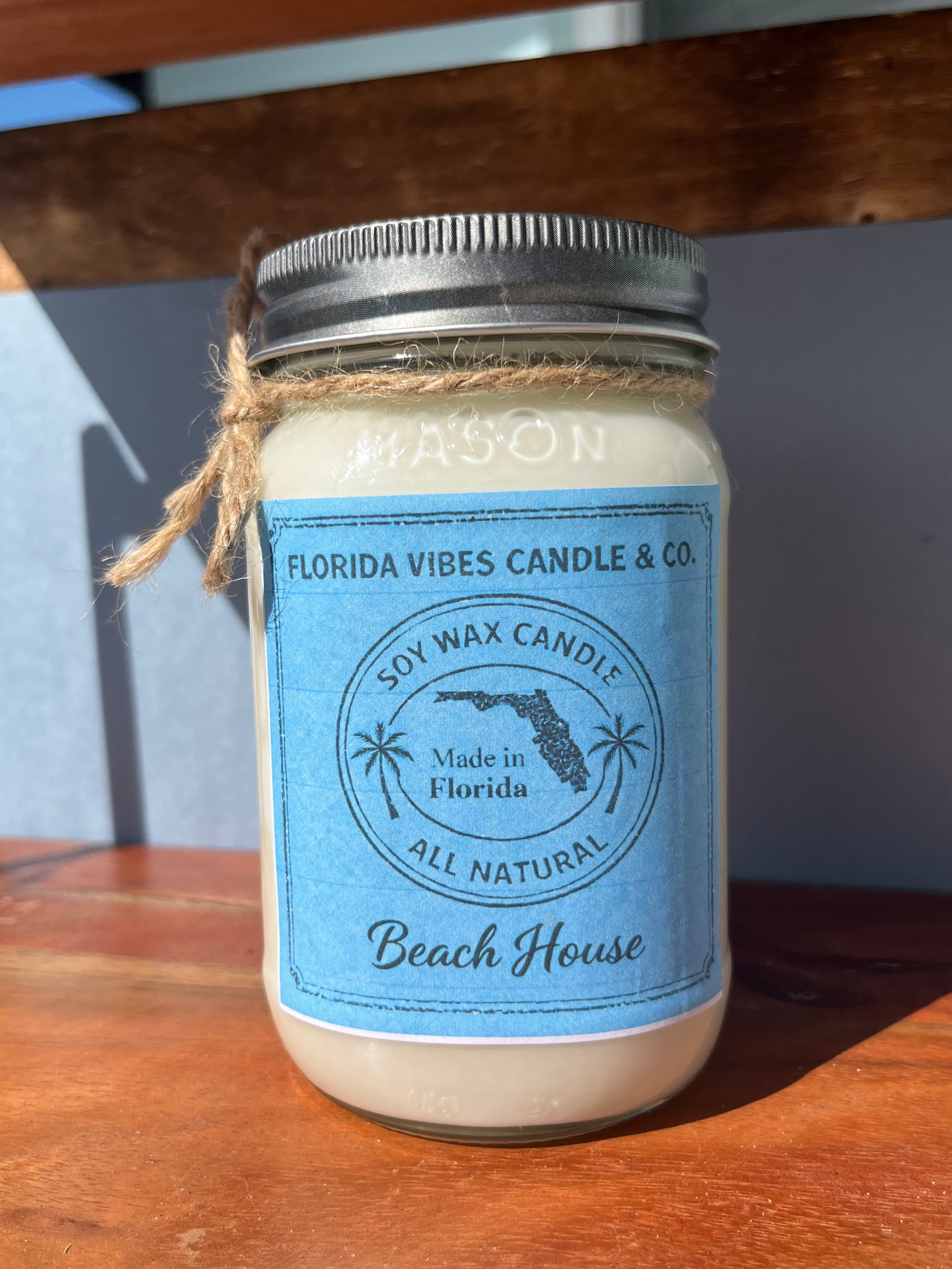 BEACH HOUSE  16 oz Mason Jar