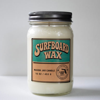 SURFBOARD WAX  16 oz Mason Jar